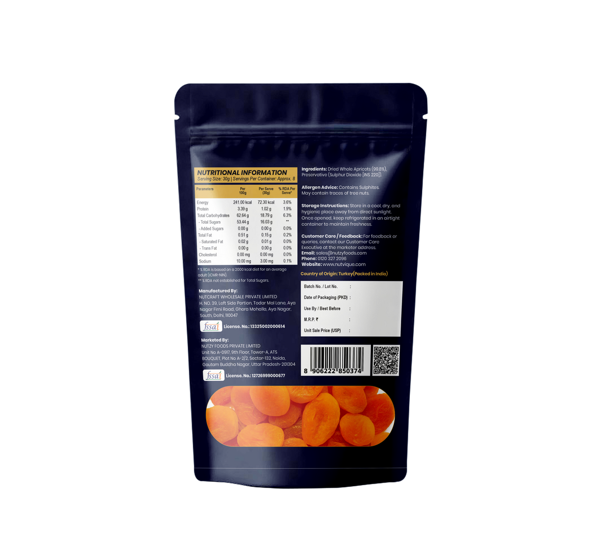 Nutvique Amber Bold Apricots