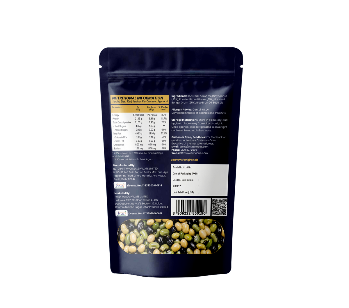 Nutvique Trio Harvest High-Protein Beans