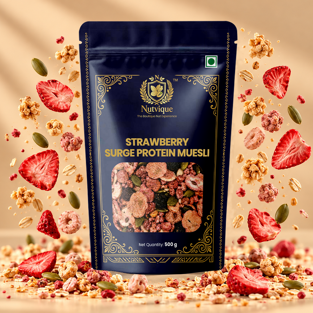 Nutvique Strawberry Surge Protein Muesli
