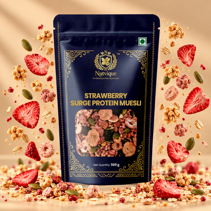 Nutvique Strawberry Surge Protein Muesli