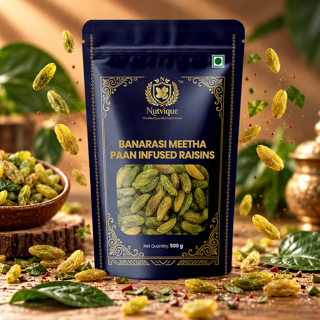 Nutvique Banarasi Meetha Paan Infused Raisins