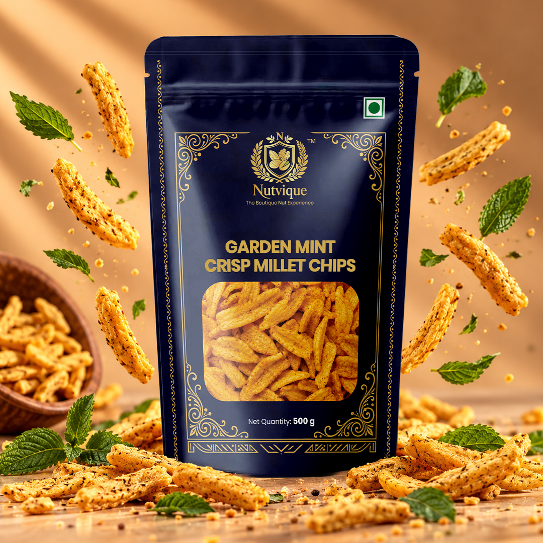Nutvique Garden Mint Crisp Millet Chips