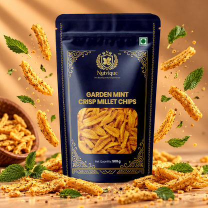 Nutvique Garden Mint Crisp Millet Chips